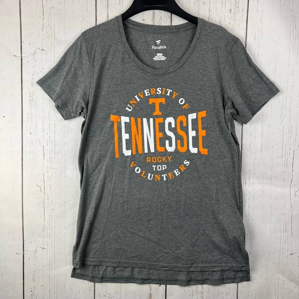 Tennessee Volunteers NCAA Medium Fanatics Casual T-Shirt Gray New‎ Women